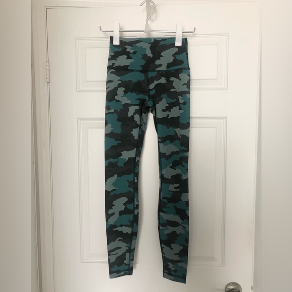 Lululemon Wunder Train High-Rise 28” Heritage 365 Camo Tidewater Teal Multi - Picture 5 of 5